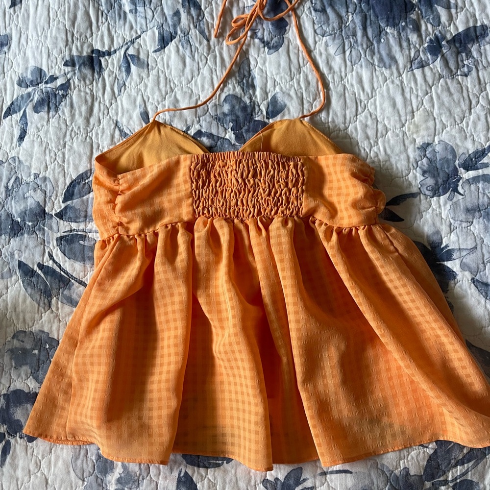 Urban Outfitters Orange Blouse - Picture 3 of 4